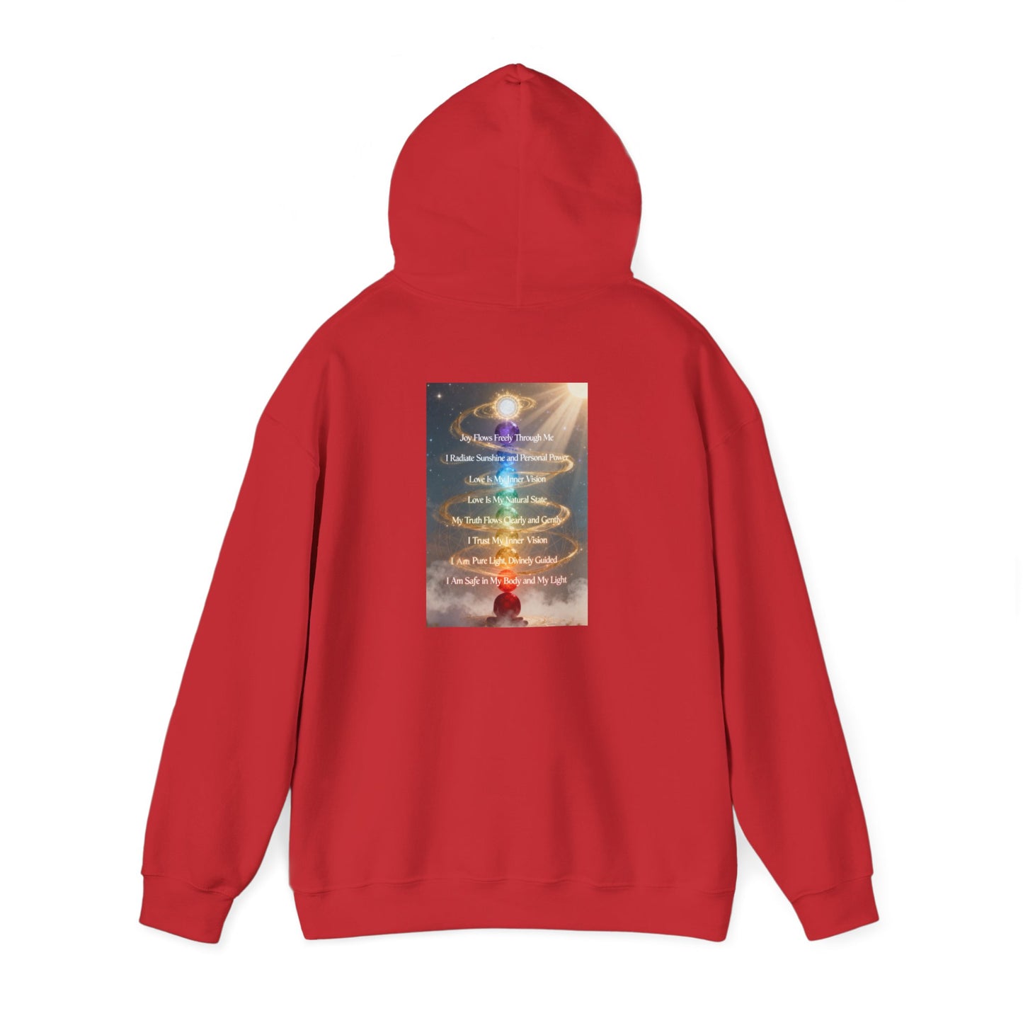 Aligned AF Hoodie | Chakra Spiral Meditation Back Graphic