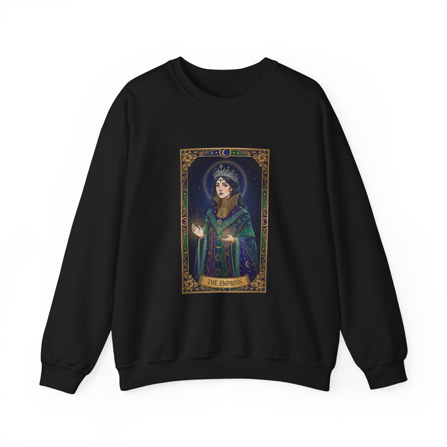 Mystic Empress Tarot Crewneck Sweatshirt | classic tarot style, modern tarot apparel