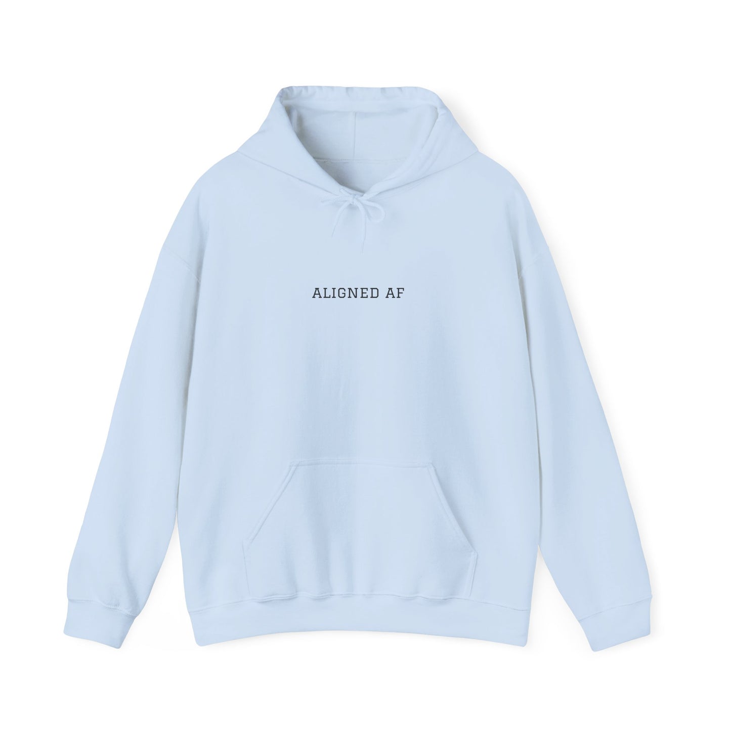 Aligned AF Hoodie | Chakra Spiral Meditation Back Graphic