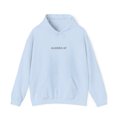 Aligned AF Hoodie | Chakra Spiral Meditation Back Graphic