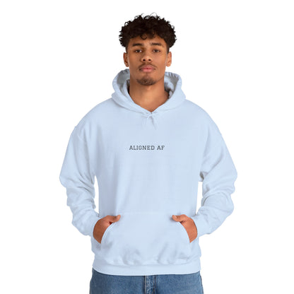 Aligned AF Hoodie | Chakra Spiral Meditation Back Graphic