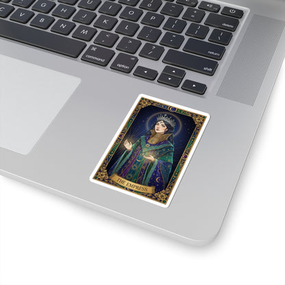 Tarot Empress Illustration Sticker | classic tarot style, arcana art
