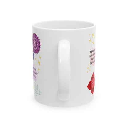 Chakra Affirmation Ceramic Mug — 11oz & 15oz Mindfulness Coffee Cup