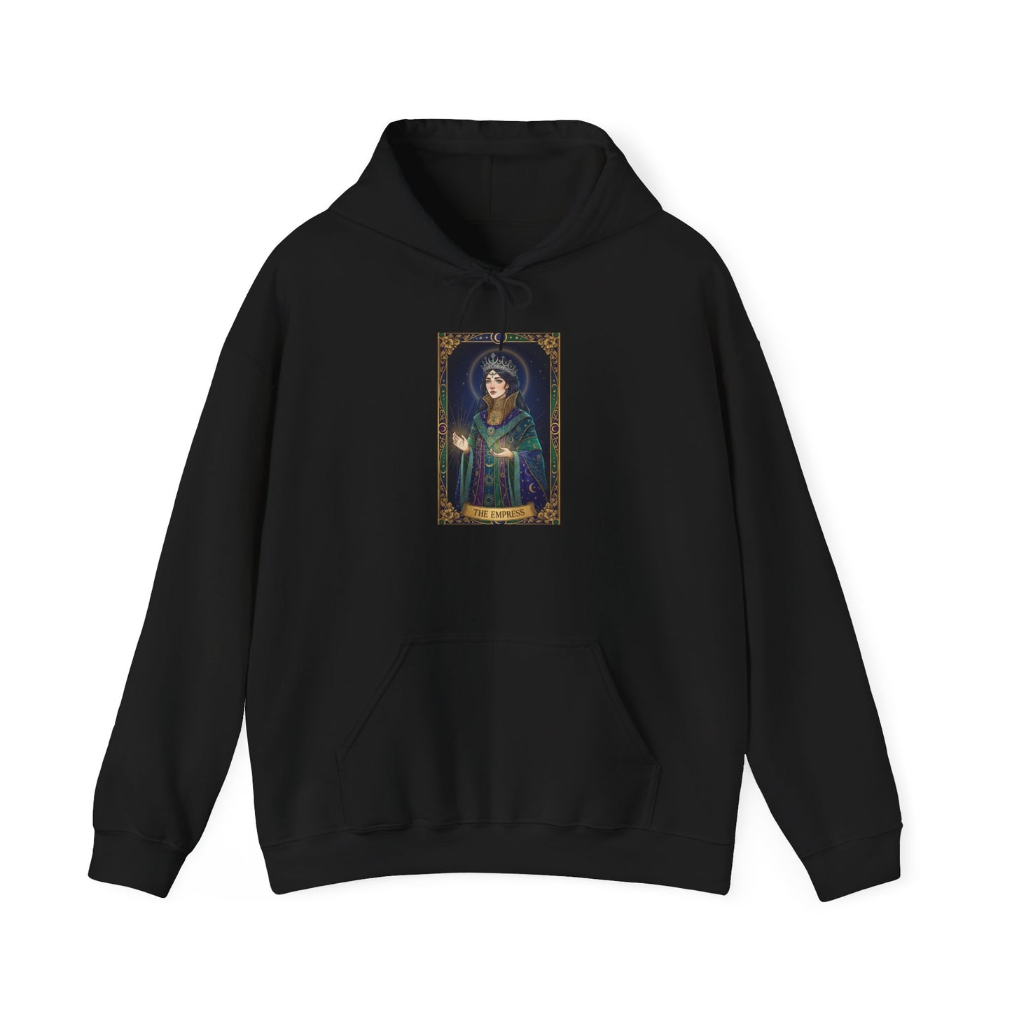 Empress Arcana Portrait Tarot Hoodie | classic tarot style, modern tarot apparel