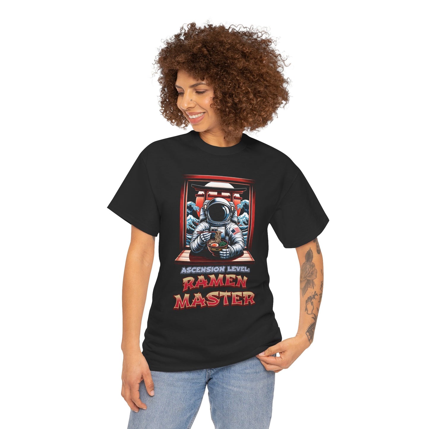 Ramen Master — Astronaut Slurping Ramen Tee ("Ascension level: Ramen Master")
