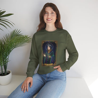 Mystic Empress Tarot Crewneck Sweatshirt | classic tarot style, modern tarot apparel