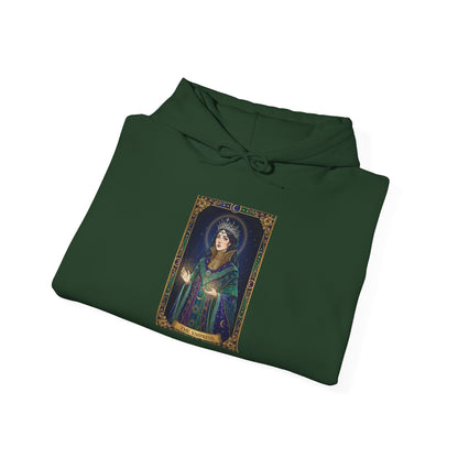 Empress Arcana Portrait Tarot Hoodie | classic tarot style, modern tarot apparel