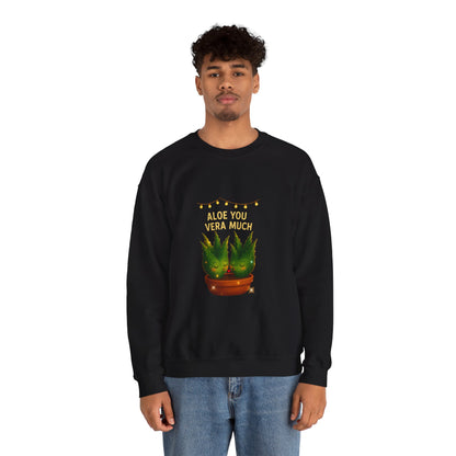 "Aloe You Vera Much" Sweatshirt — Cute Potted Succulent Crewneck Gift