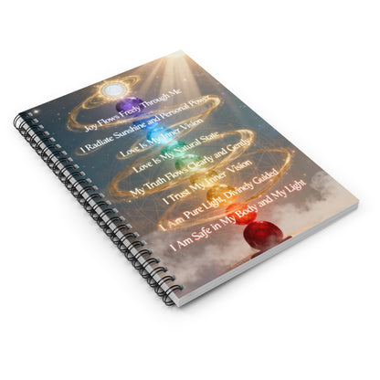 Chakra Affirmations Notebook Spiral Notebook | Spiritual Healing, Positive Mantras