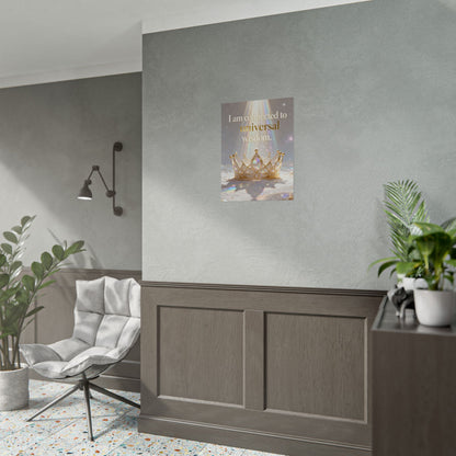 Rolled Poster — "I Am Connected to Universal Wisdom" Inspirational Wall Art