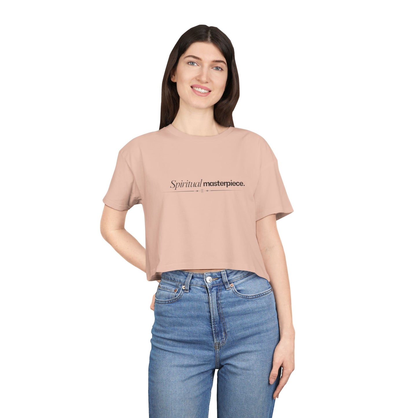"Spiritual Masterpiece." Crop Tee — Inspirational, Intentional Women's Shirt