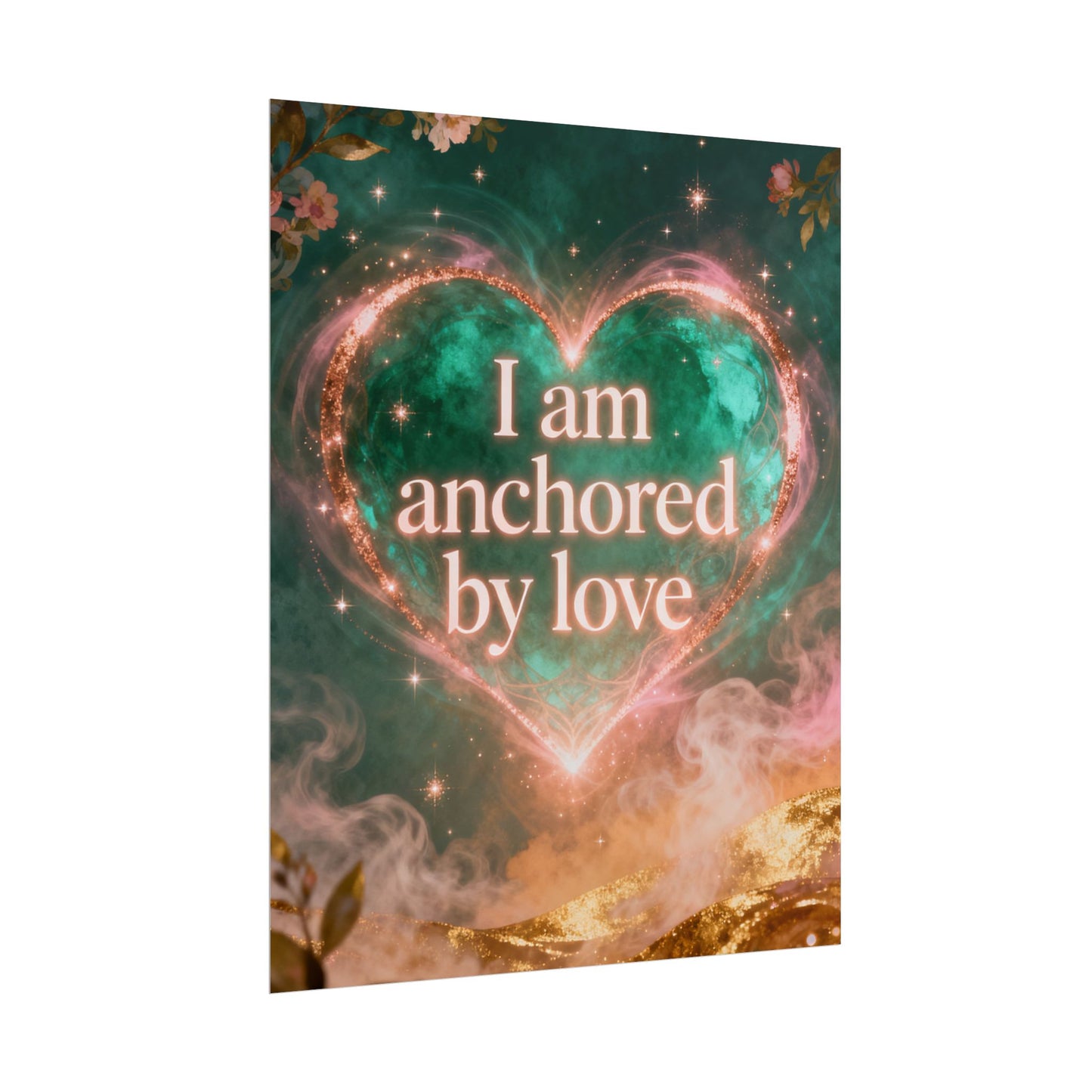 I am anchored by Love - Rolled Poster | Heart Affirmation Art Print