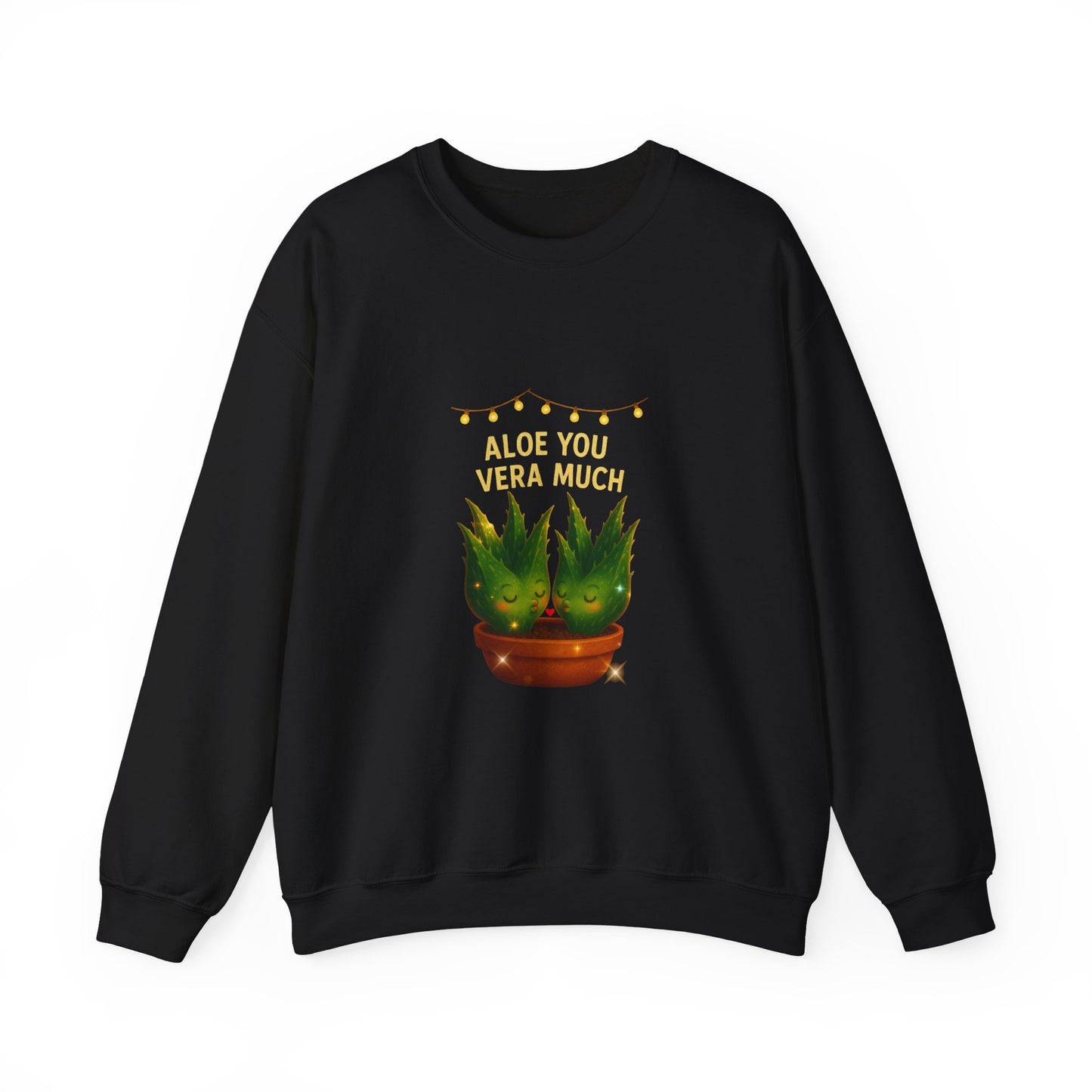 "Aloe You Vera Much" Sweatshirt — Cute Potted Succulent Crewneck Gift