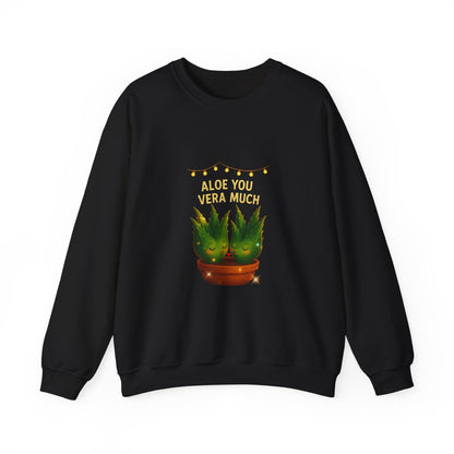"Aloe You Vera Much" Sweatshirt — Cute Potted Succulent Crewneck Gift