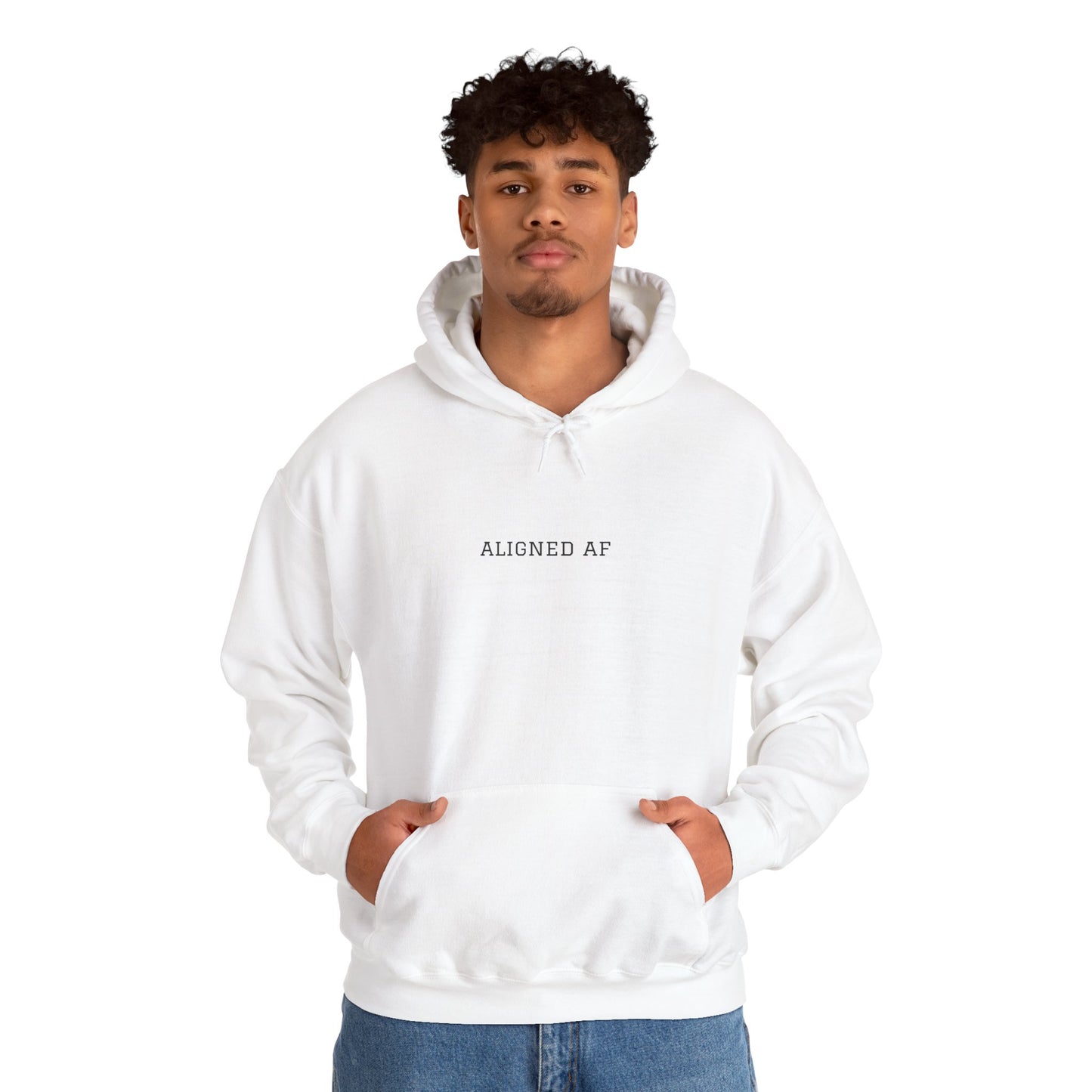 Aligned AF Hoodie | Chakra Spiral Meditation Back Graphic