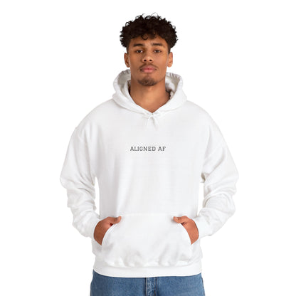 Aligned AF Hoodie | Chakra Spiral Meditation Back Graphic