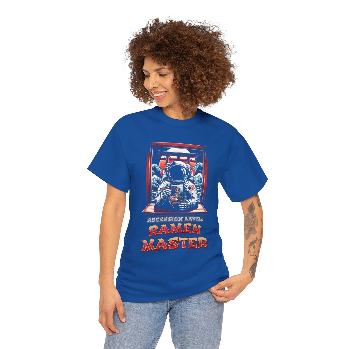 Ramen Master — Astronaut Slurping Ramen Tee ("Ascension level: Ramen Master")