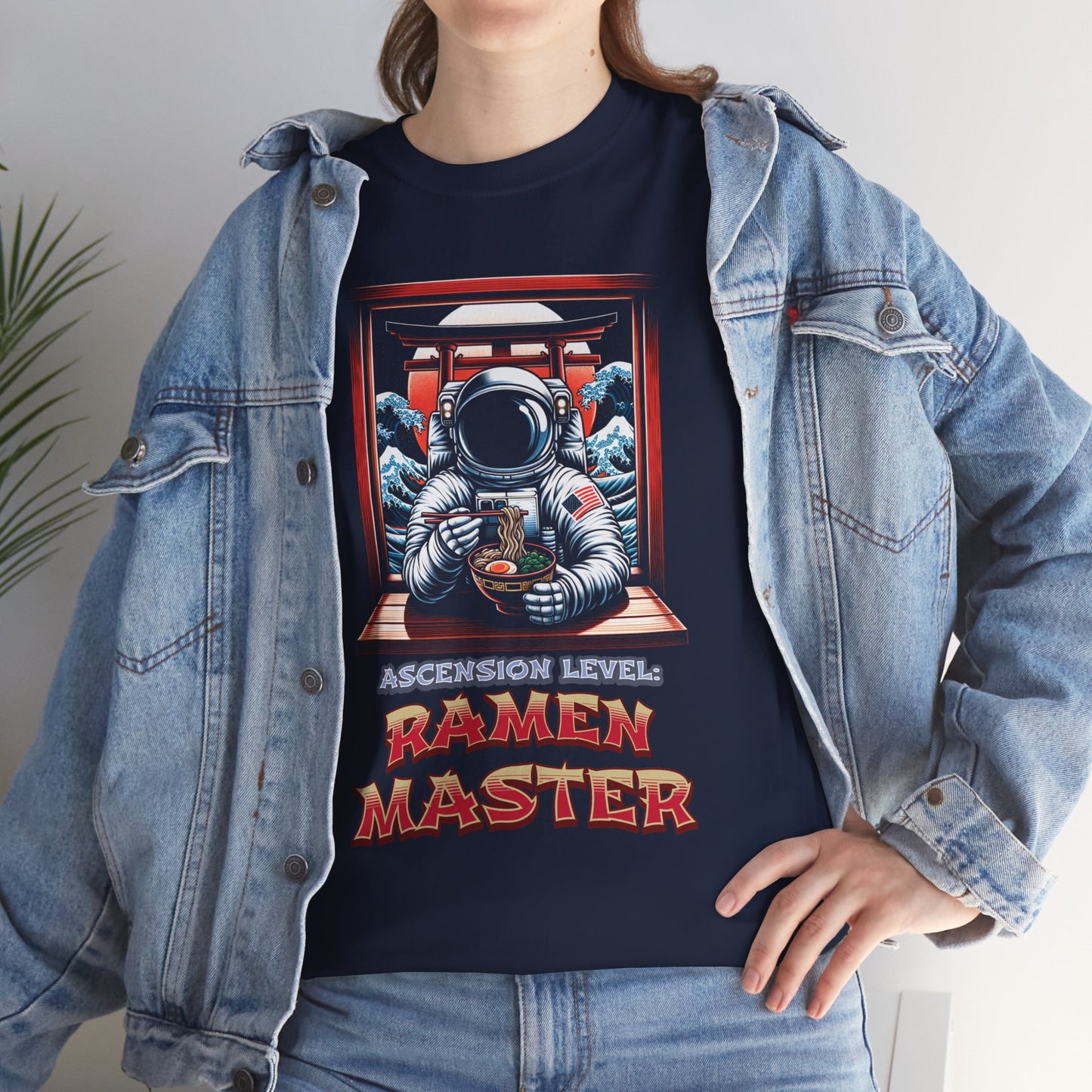 Ramen Master — Astronaut Slurping Ramen Tee ("Ascension level: Ramen Master")