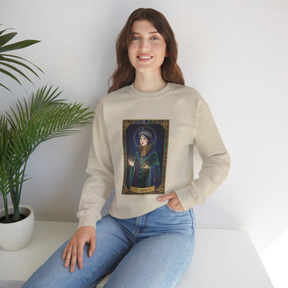 Mystic Empress Tarot Crewneck Sweatshirt | classic tarot style, modern tarot apparel