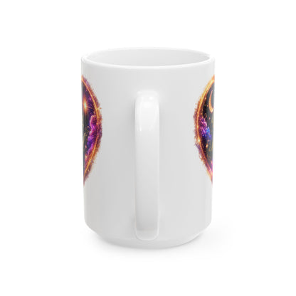 Astro Heart Ceramic Mug — "Universe, show me how good it can get" Cosmic Gift (11oz/15oz)