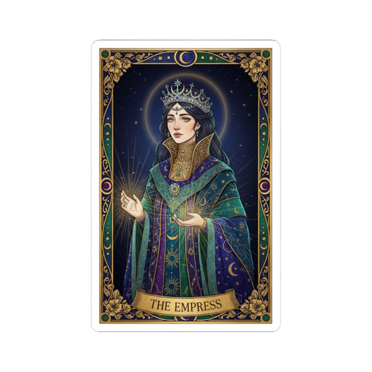 Tarot Empress Illustration Sticker | classic tarot style, arcana art