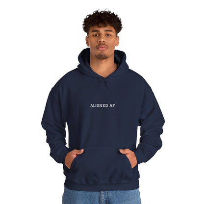 Aligned AF Hoodie | Chakra Spiral Meditation Back Graphic