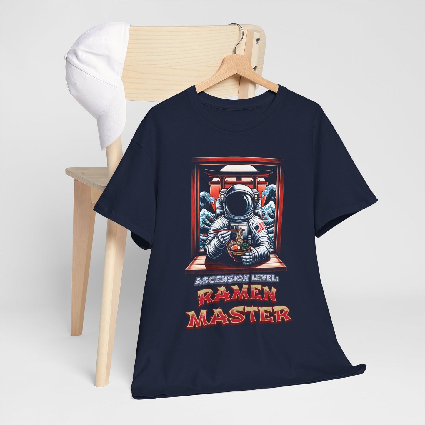 Ramen Master — Astronaut Slurping Ramen Tee ("Ascension level: Ramen Master")
