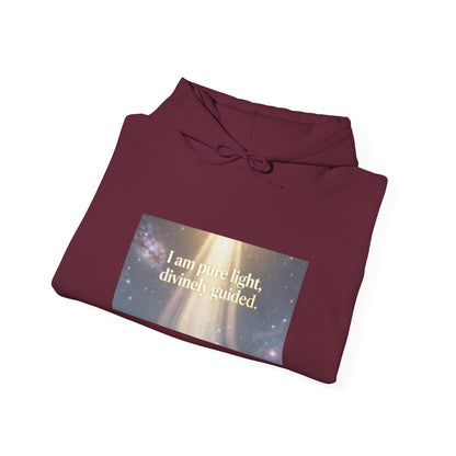 I Am Pure Light Divine Guided | Spiritual Inspirational Graphic Hoodie
