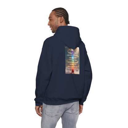 Aligned AF Hoodie | Chakra Spiral Meditation Back Graphic