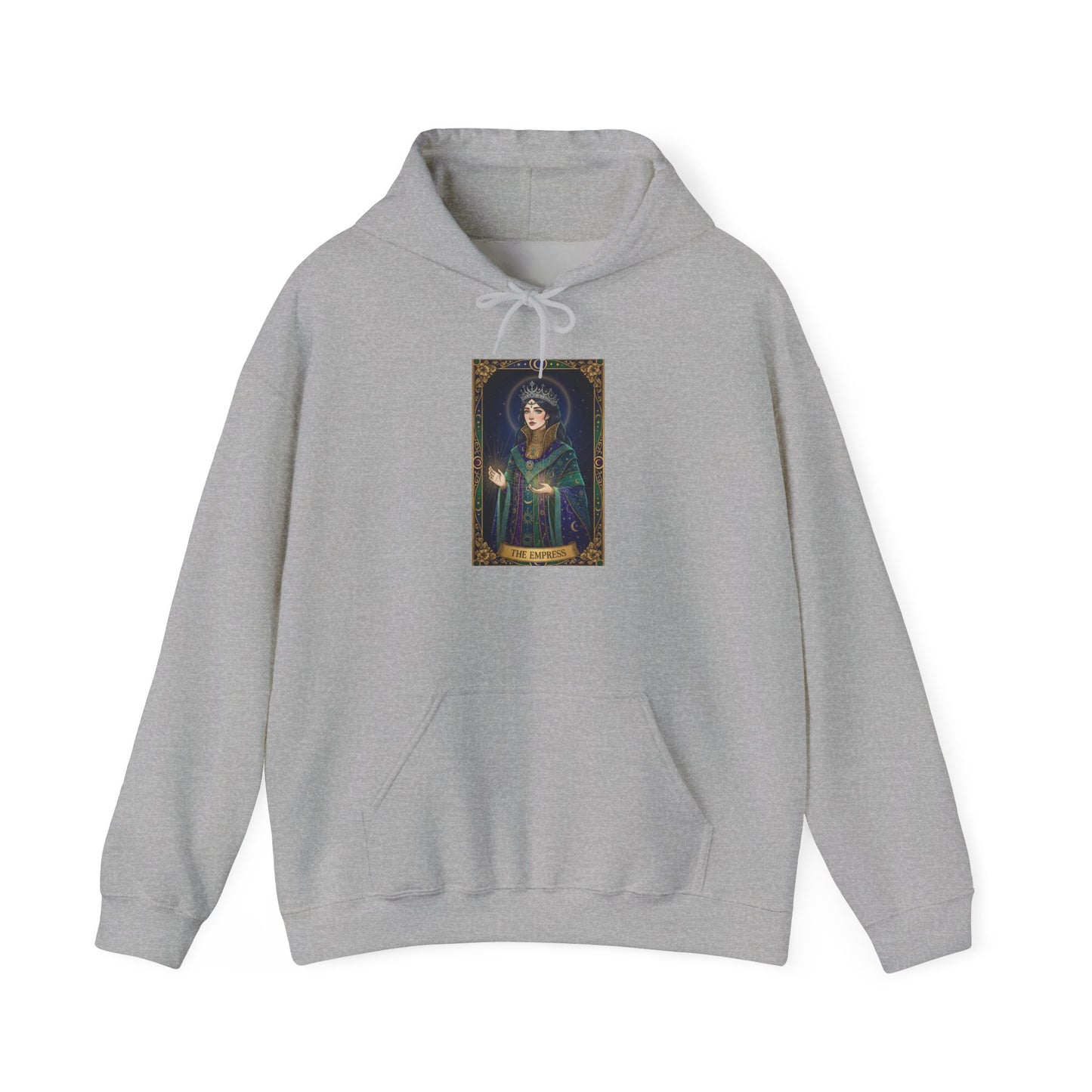 Empress Arcana Portrait Tarot Hoodie | classic tarot style, modern tarot apparel