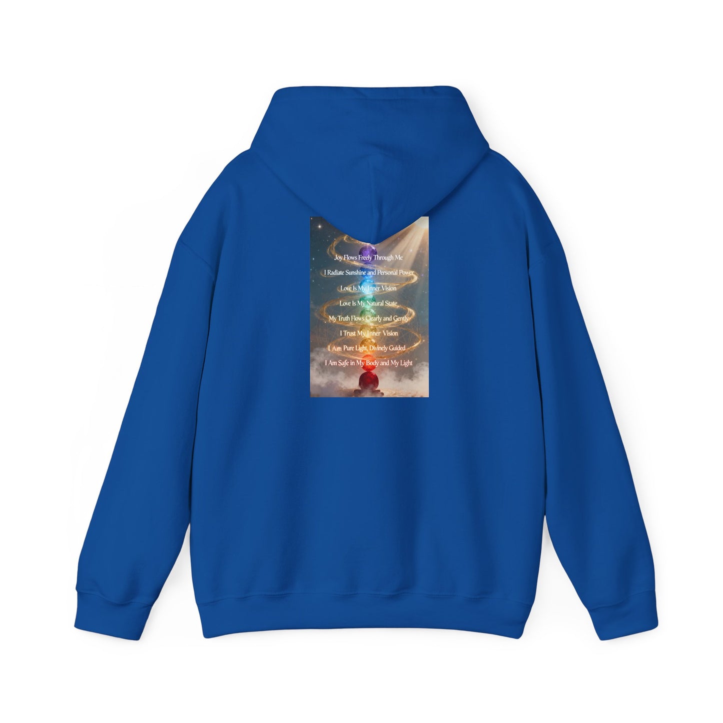 Aligned AF Hoodie | Chakra Spiral Meditation Back Graphic