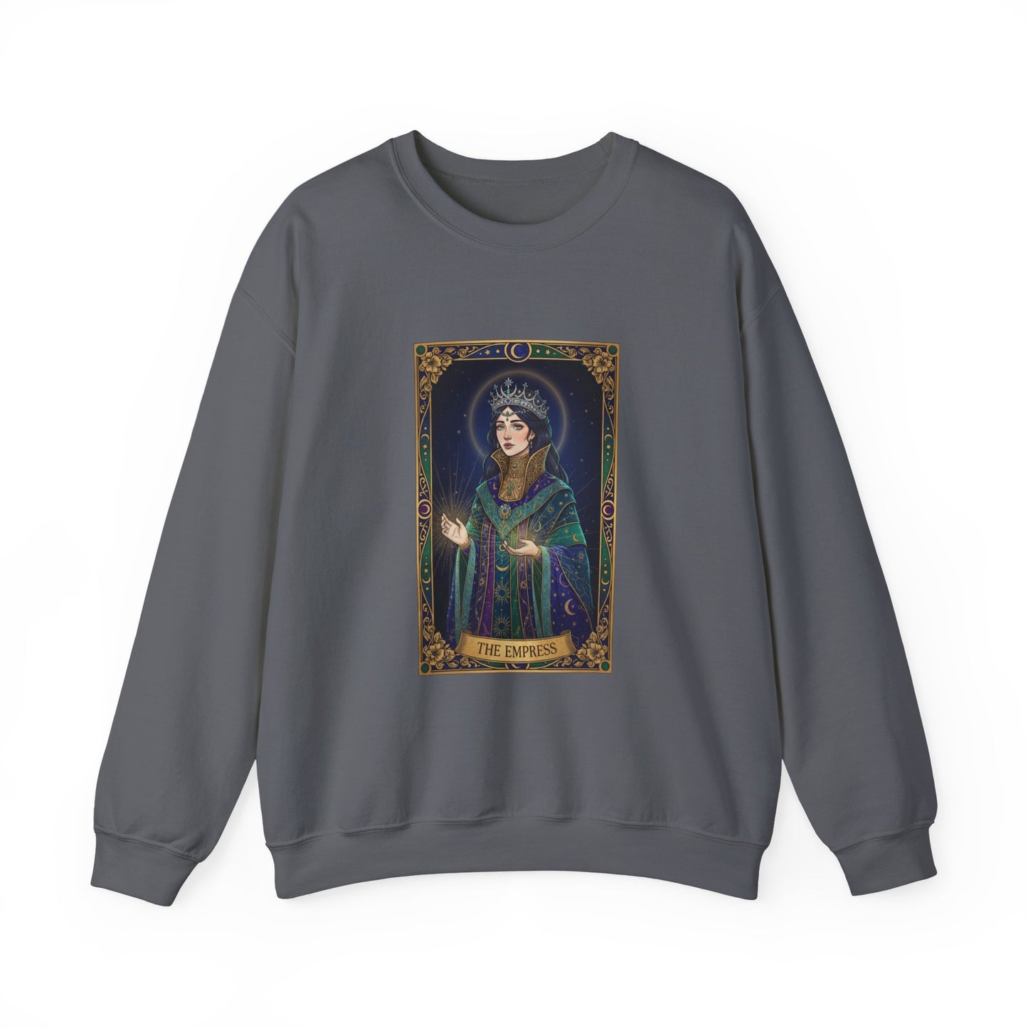 Mystic Empress Tarot Crewneck Sweatshirt | classic tarot style, modern tarot apparel