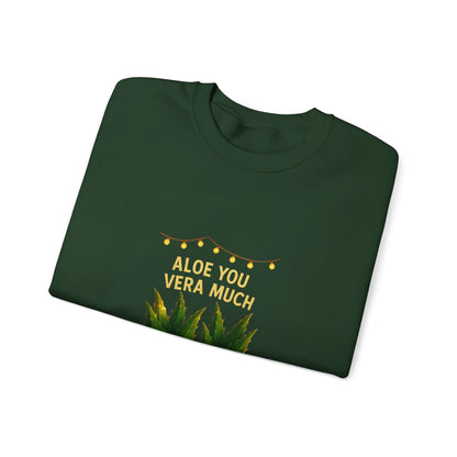 "Aloe You Vera Much" Sweatshirt — Cute Potted Succulent Crewneck Gift