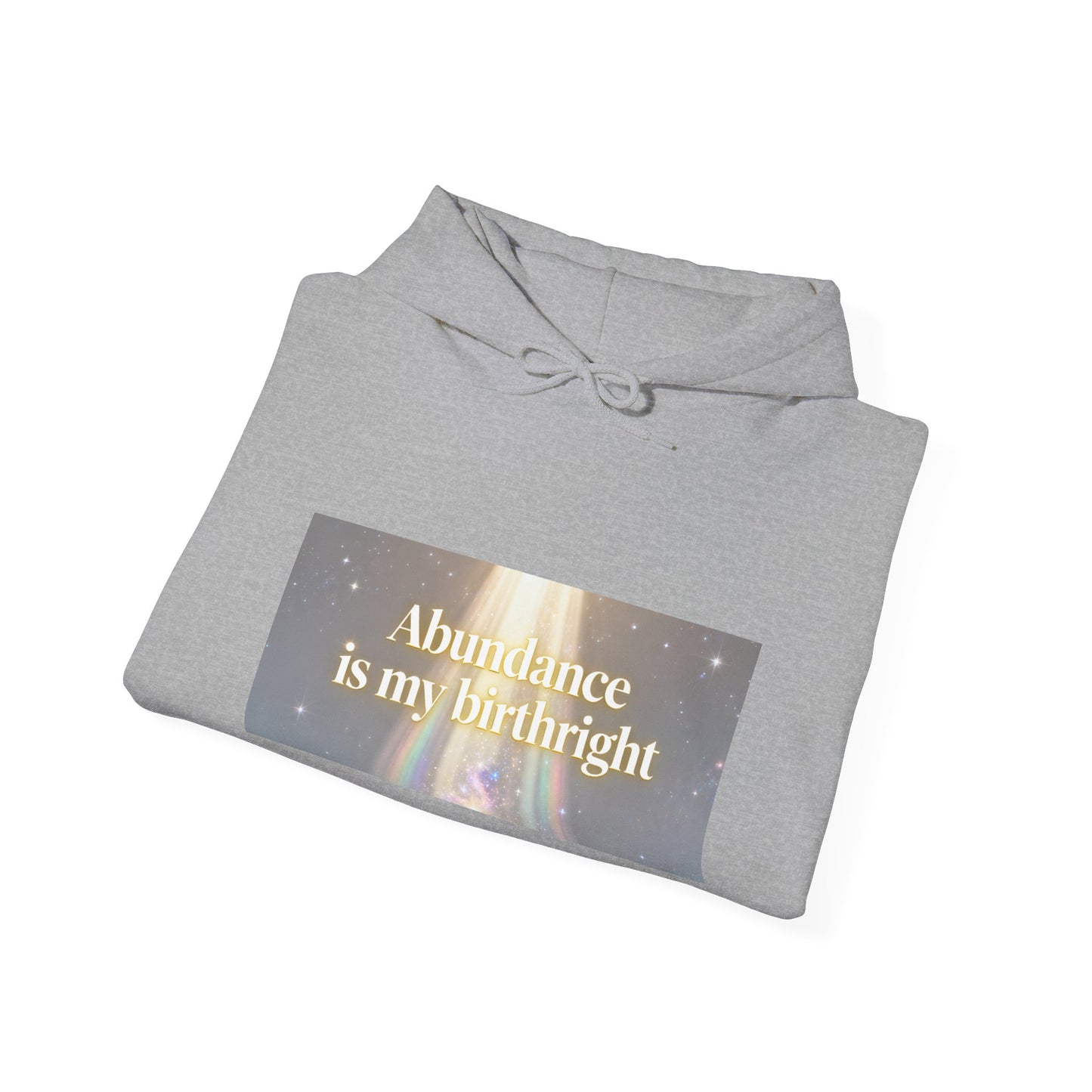 Abundance Is My Birthright Hoodie — Spiritual Affirmation Graphic Hoodie