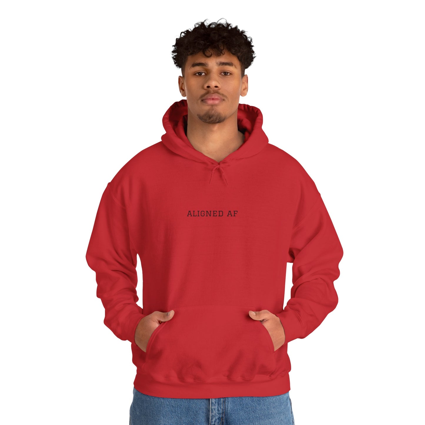 Aligned AF Hoodie | Chakra Spiral Meditation Back Graphic